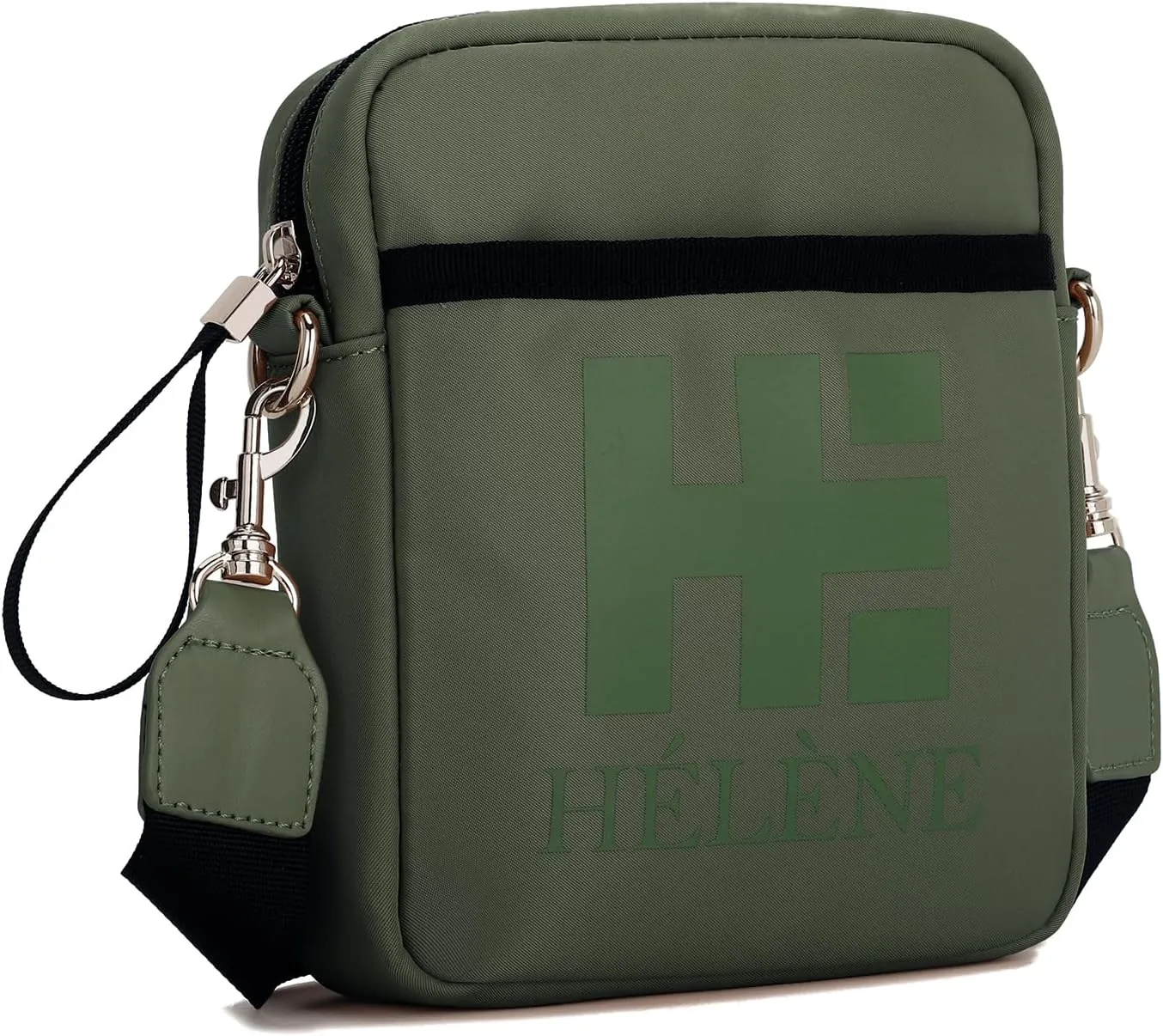 E Lightweight Unisex Crossbody Bag with Wristlet and Adjustable Shoulder Strap
