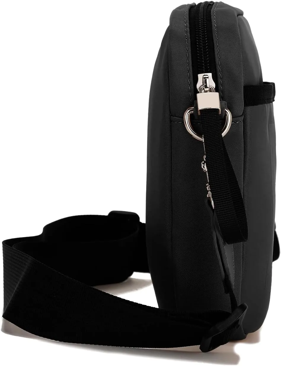 E Lightweight Unisex Crossbody Bag with Wristlet and Adjustable Shoulder Strap