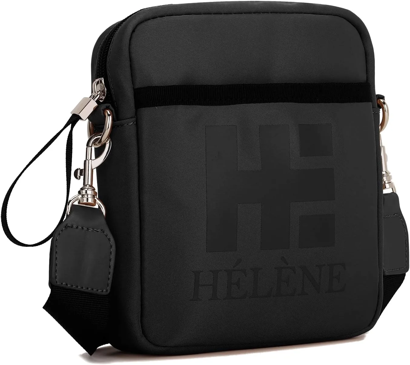 E Lightweight Unisex Crossbody Bag with Wristlet and Adjustable Shoulder Strap