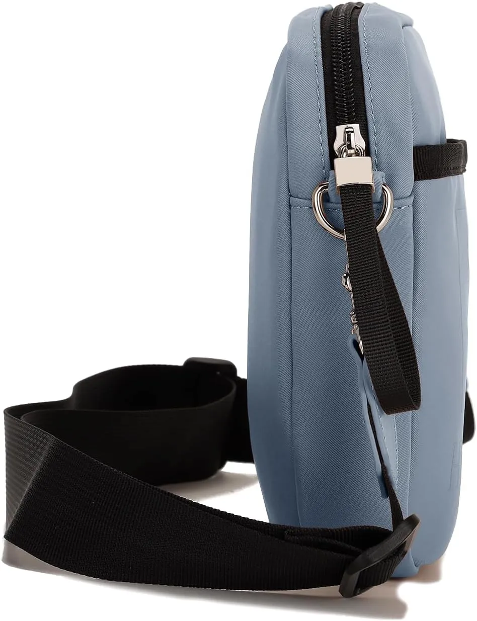 E Lightweight Unisex Crossbody Bag with Wristlet and Adjustable Shoulder Strap