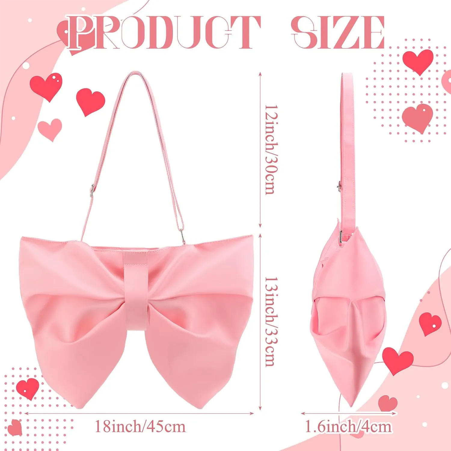 Eccliy Coquette Bow Shoulder Bag for Women Bow Purse Bowknot Handbag Y2k Cute Nylon Crossbody Bag Aesthetic