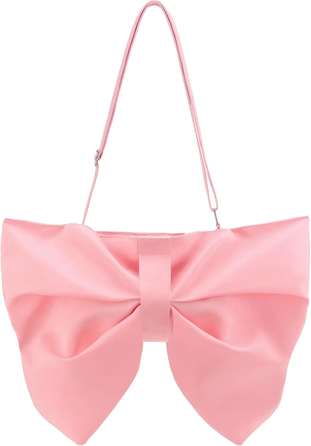 Eccliy Coquette Bow Shoulder Bag for Women Bow Purse Bowknot Handbag Y2k Cute Nylon Crossbody Bag Aesthetic