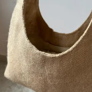 Eco-Friendly Handmade Jute Monk Tote Bag: Minimalist, Natural, Unisex