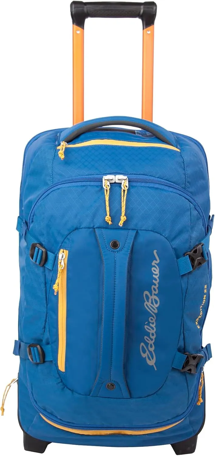 Eddie Bauer Expedition Duffel Bag 2.0-Made from Rugged Polycarbonate and Nylon, True Blue, 22L