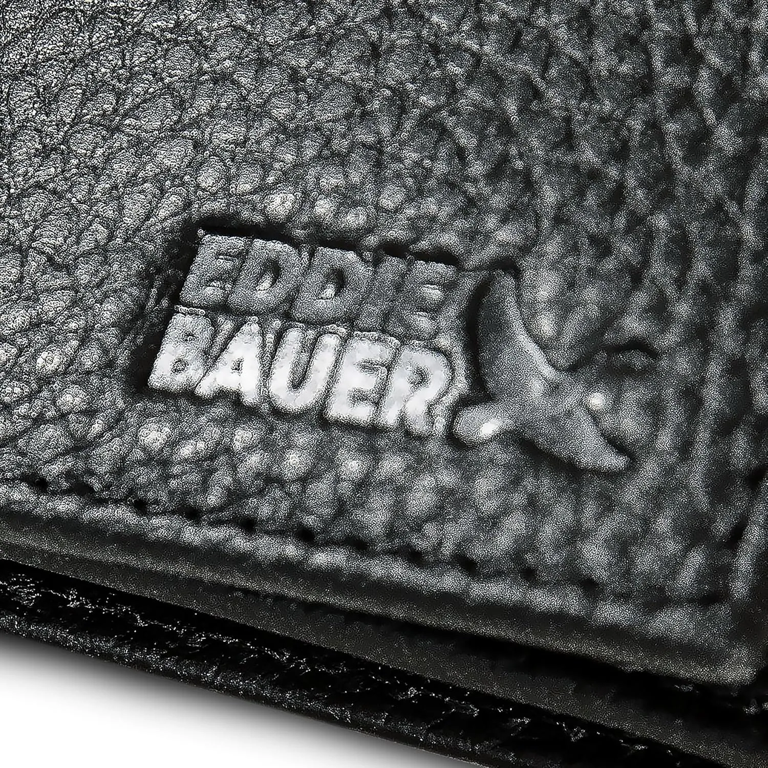 Eddie Bauer Men Signature Leather Trifold Wallet