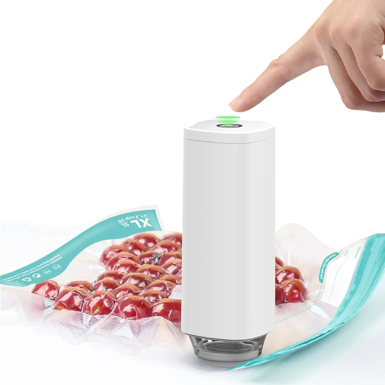 Electric Handheld Vacuum Sealer, Sous Vide Bag Vacuum Machine for Vacuum Food, Furits Storage and Preservation (Battery not Included)