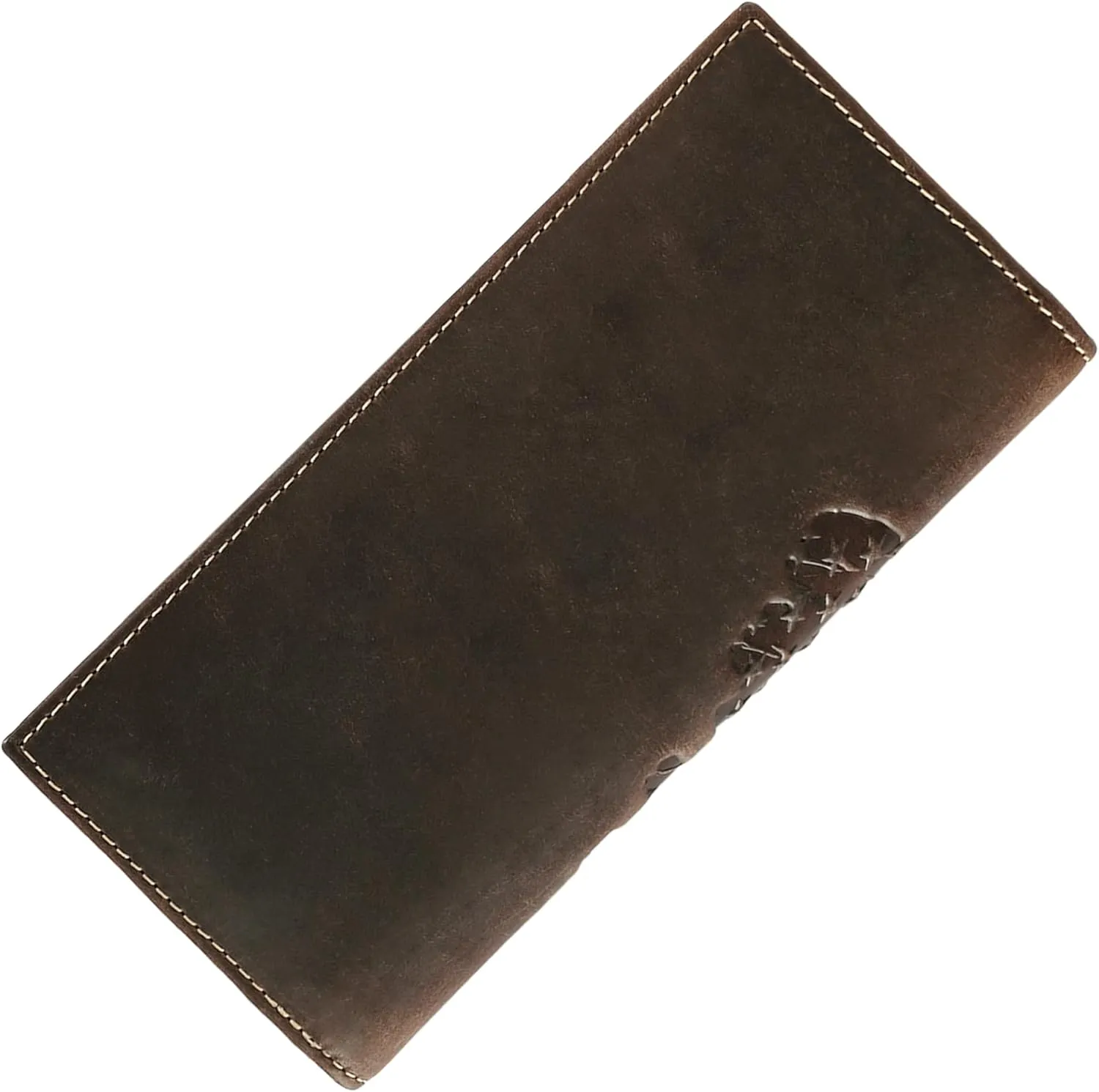 ELIZO Leather Long Wallet for Men Western Wallet Rodeo Mens Wallet Flat Bifold Wallets for Men Biker Billfold Wallet for Men Cowboy Wallet RFID Wallet for Men with Credit Card Holder