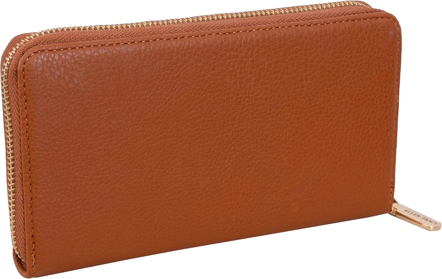 ELLEN TRACY Wallet, Key Fob, & ID Card Holder 3 Piece Gift Box Set (Cognac)