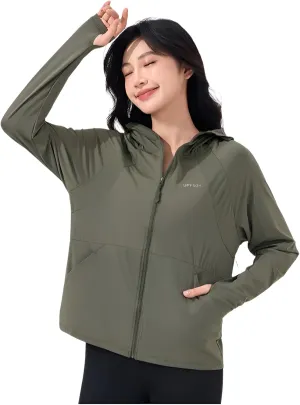Ellniges]Stylish Women's Outdoor Protection Jacket - Lightweight, Breathable UV Blocker with Thumb Holes & Detachable Hood for Beach & Daily Wear【UV Protection】【Quick-Dry】