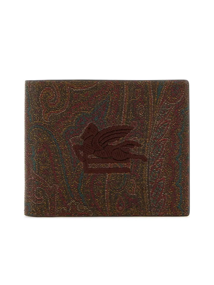 Embroidered Synthetic Leather Wallet