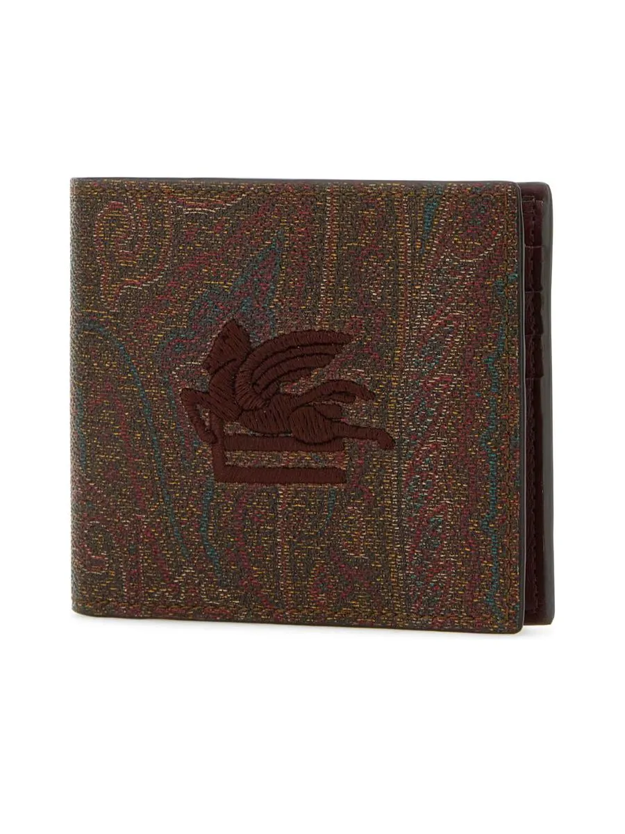 Embroidered Synthetic Leather Wallet