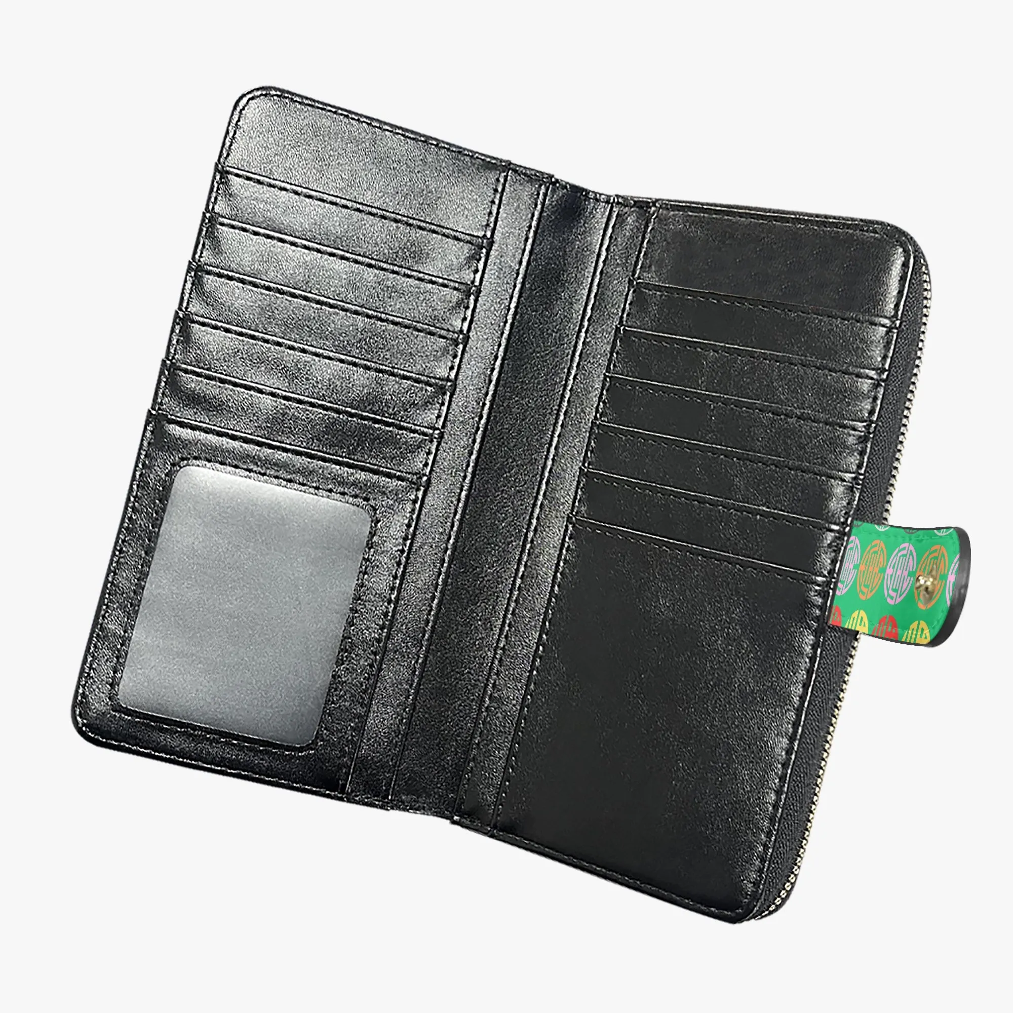 Emerald Green Fengshui Symbols Long Flap Wallet