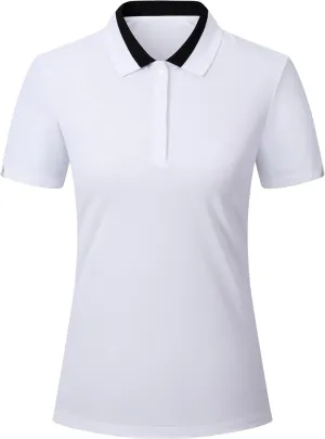 Esabel.C Women's Golf Polo Shirts Moisture Wicking Short Sleeve Polo Shirts Collared Quick Dry for Tennis & Golf
