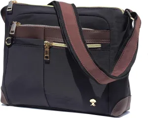 ESVAN Nylon Crossbody Bag For Women Waterproof Lightweight Casual Multi Pockets Shoulder Handbag Purse