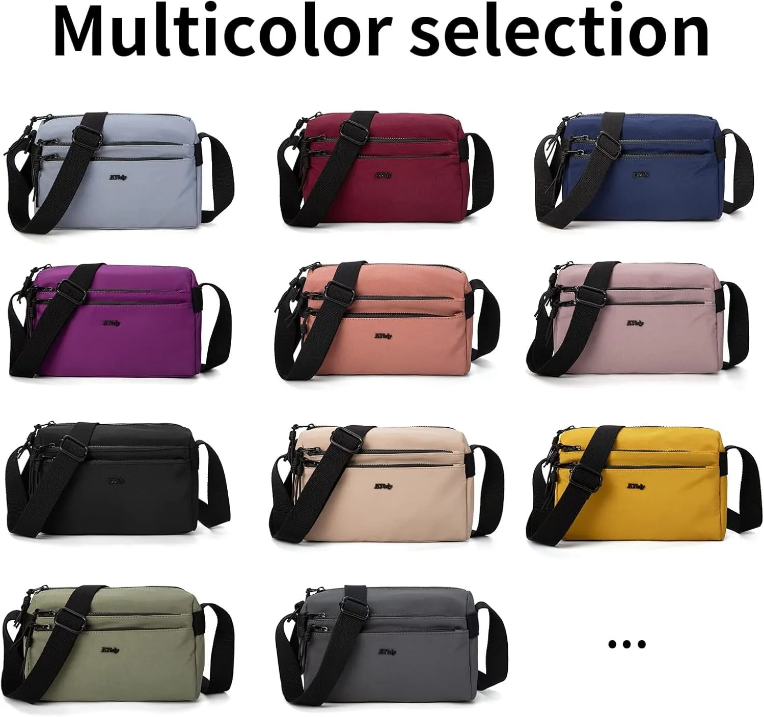 ETidy Nylon Crossbody Bag For Women Waterproof Lightweight Casual Shoulder Purse Hobo Bag