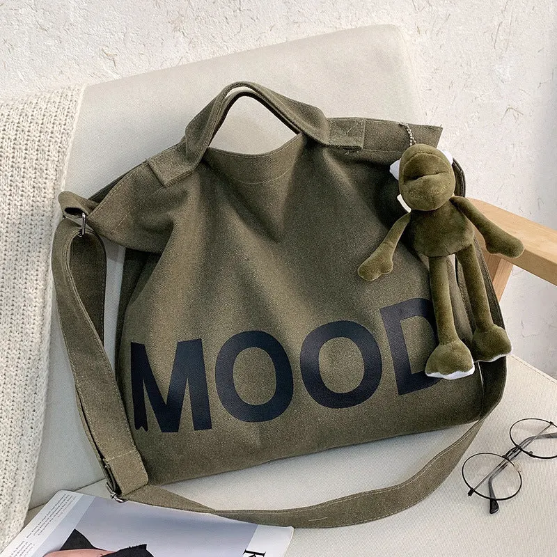 Female Cloth College Class Style Artistic Simple Shoulder Bags
