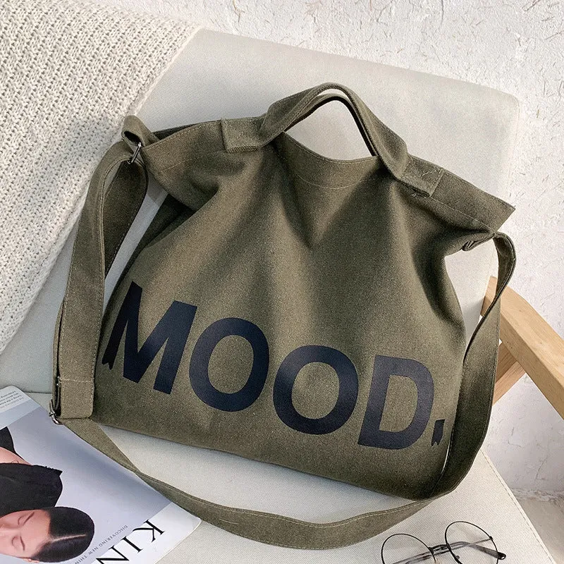 Female Cloth College Class Style Artistic Simple Shoulder Bags