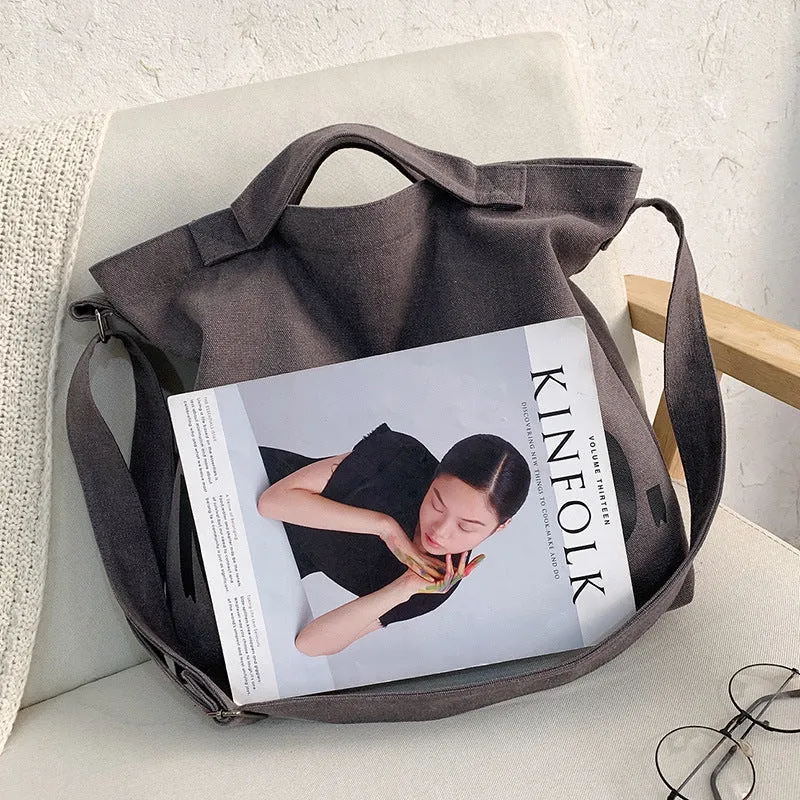 Female Cloth College Class Style Artistic Simple Shoulder Bags