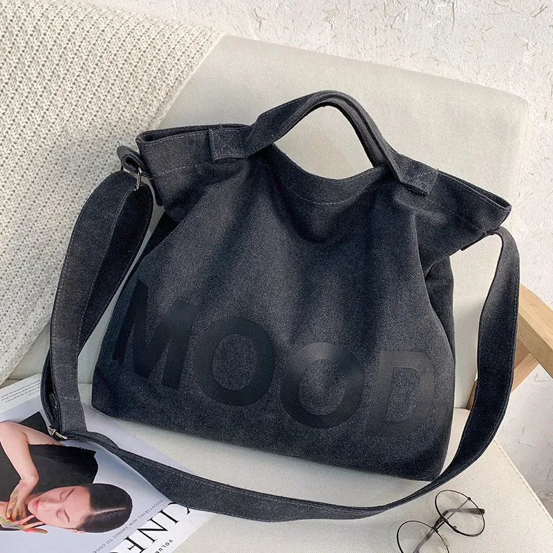 Female Cloth College Class Style Artistic Simple Shoulder Bags