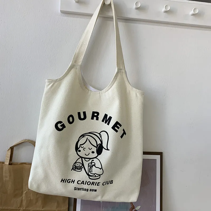 Female Fruit Orange Artistic College Simple Portable Shoulder Bags