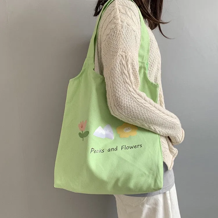 Female Fruit Orange Artistic College Simple Portable Shoulder Bags