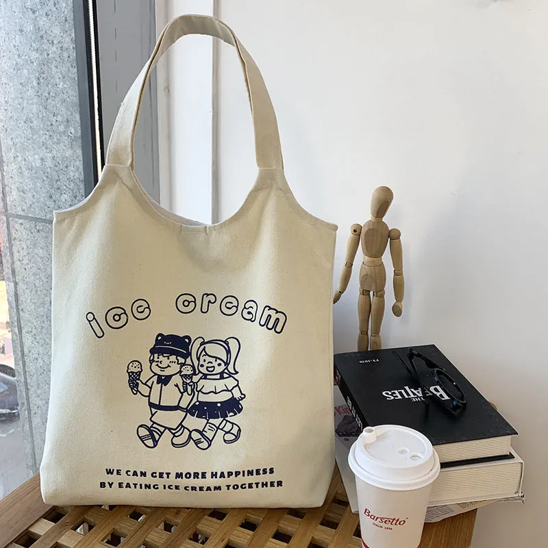 Female Fruit Orange Artistic College Simple Portable Shoulder Bags
