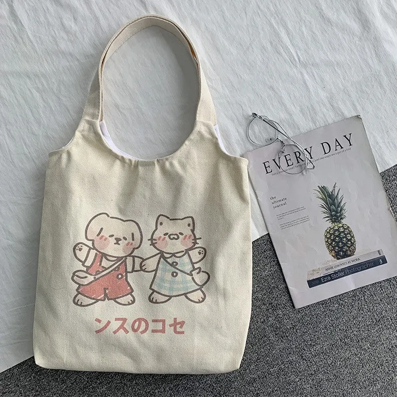 Female Fruit Orange Artistic College Simple Portable Shoulder Bags