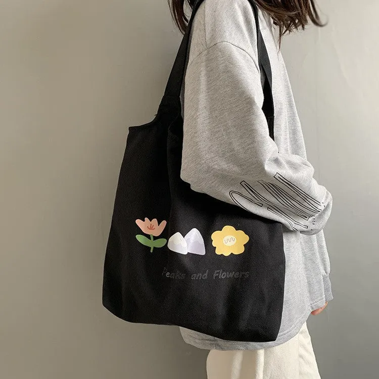 Female Fruit Orange Artistic College Simple Portable Shoulder Bags