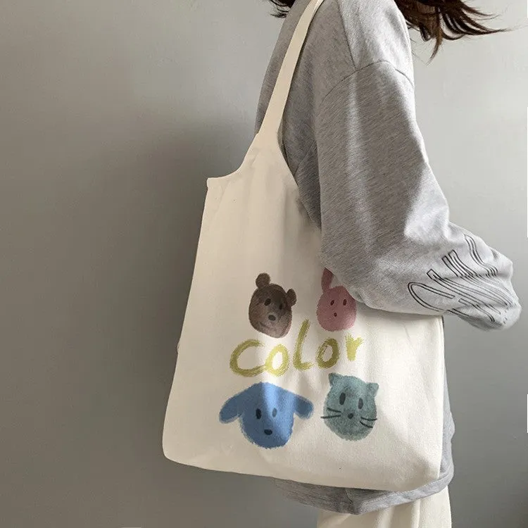 Female Fruit Orange Artistic College Simple Portable Shoulder Bags