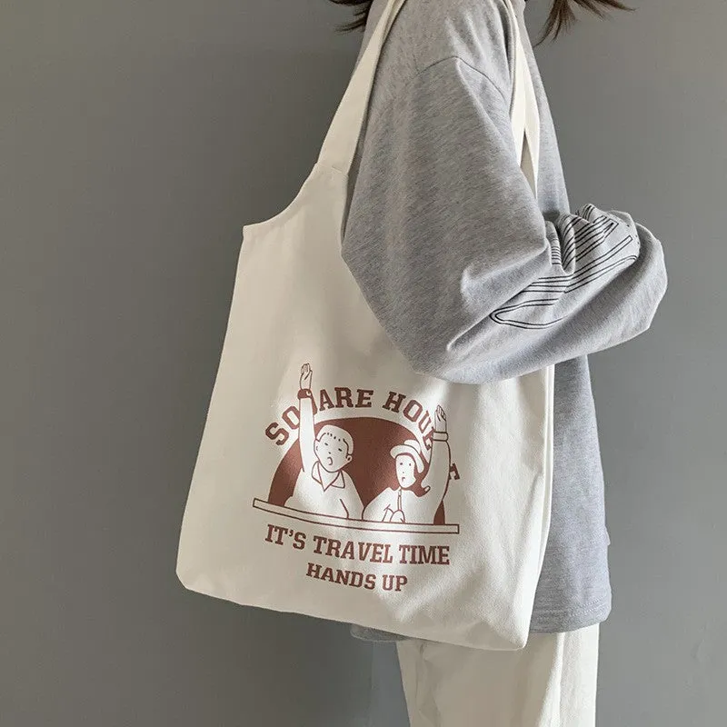 Female Fruit Orange Artistic College Simple Portable Shoulder Bags