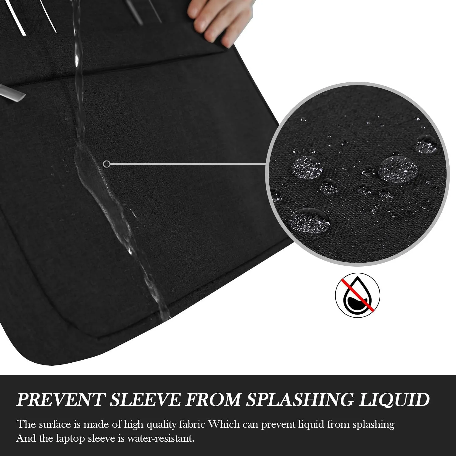 Ferkurn Laptop Bag Case for Women Men Computer Bag Compatible with HP Envy Omen/LG Gram/MSI/Dell XPS/Lenovo Thinkpad/ASUS/Acer, Shoulder Strap Carrying Messenger Briefcase, Black, 15 15.6 Inch