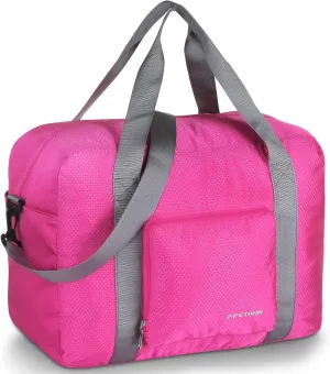 F.FETIVIN Personal item travel bag 18x14x8 for Spirit Airlines Lightweight carry on duffle bag waterproof for Gym,Sports,Vacation(Hot Pink)