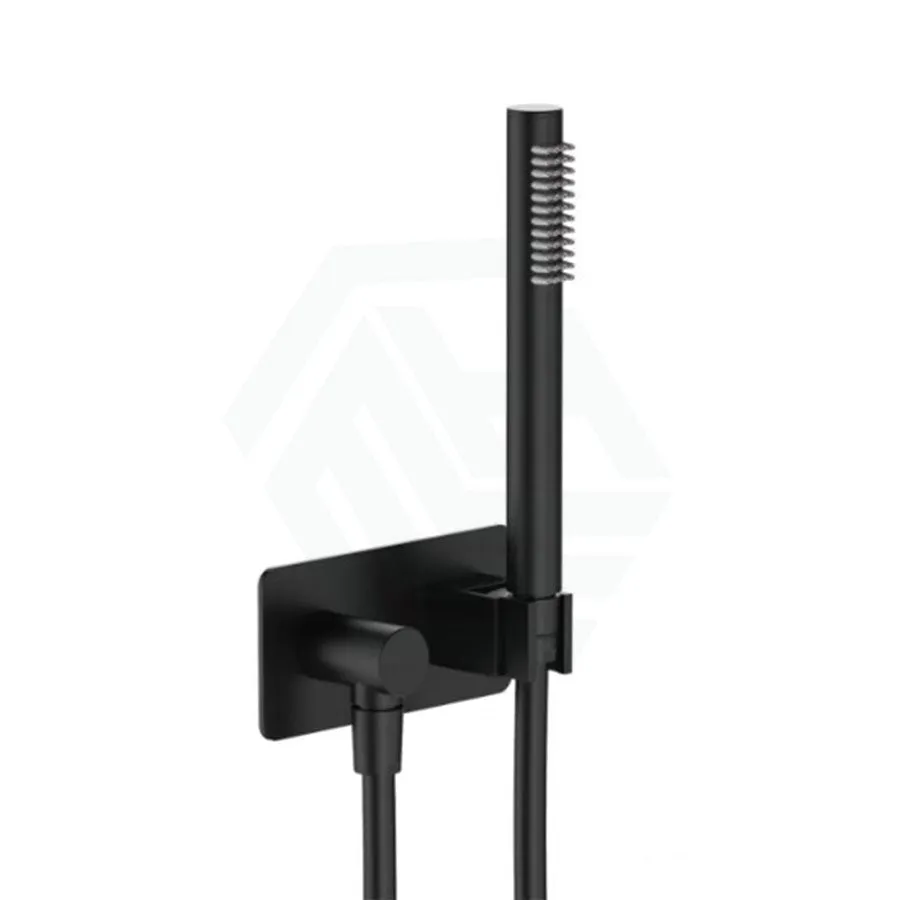Fienza Hustle Matte Black Hand Shower with Soft Square Plate