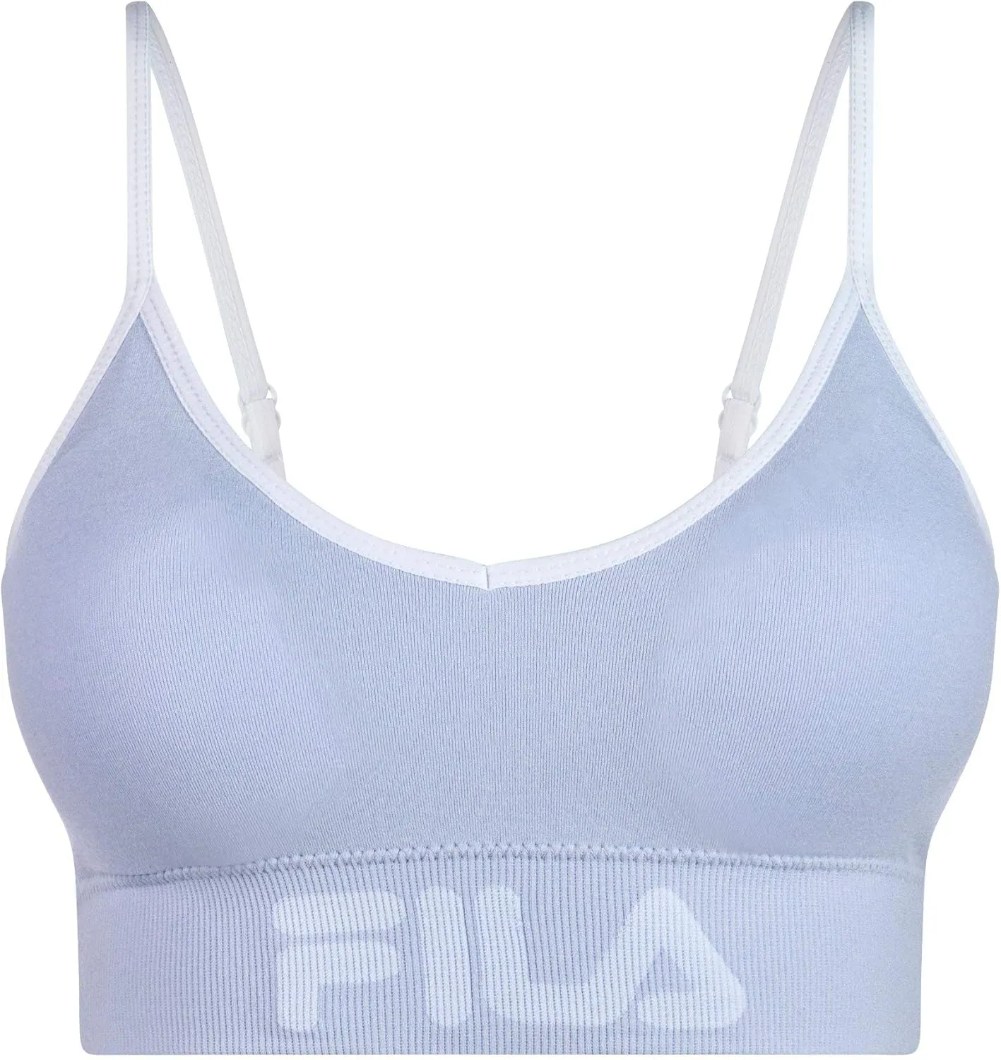 Fila Women's 2-Pack Classic Seamless Logo Cami Low Impact Sports Bra with Adjustable Straps