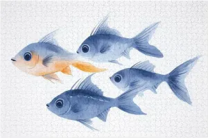 Fish School Jigsaw Puzzles 1000 Pieces for Adults,surrealism Puzzle Educational Entertainment Game Interesting Toys for Family Teens