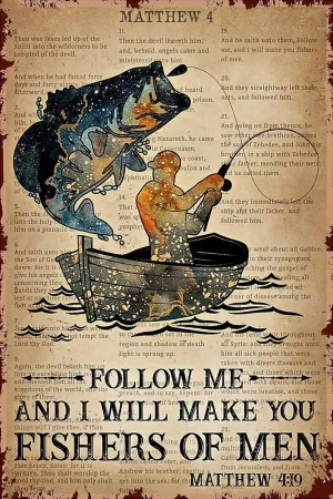 Fishing 500 Piece Jigsaw Puzzle for Adults and Families -Follow Me and I Will Make You Fishers of Men Wooden Jigsaw Puzzle - Family Fun & Leisure Beginner Jigsaw Puzzle Toys