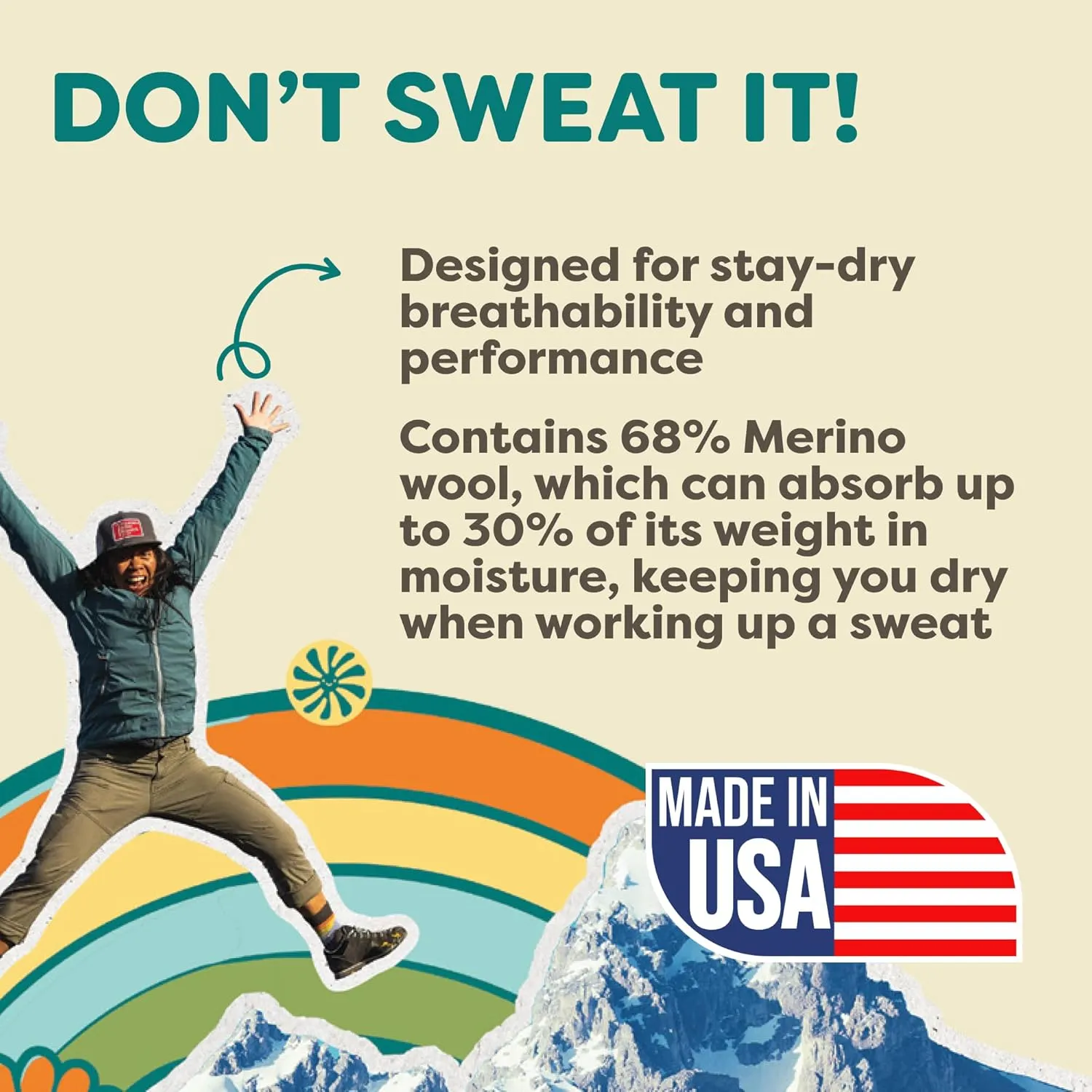 FITS Medium Ski Socks For Men and Women, Merino Wool, Over-the-Calf, Breathable, Lightweight, Whole Foot Comfort