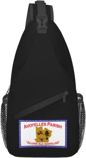 Flag Of Avoyelles Parish, Louisiana Crossbody Bags For Women Men Chest Backpack Gym Shoulder Bag Travel Outdoor Sports Casual Crossbody Bags