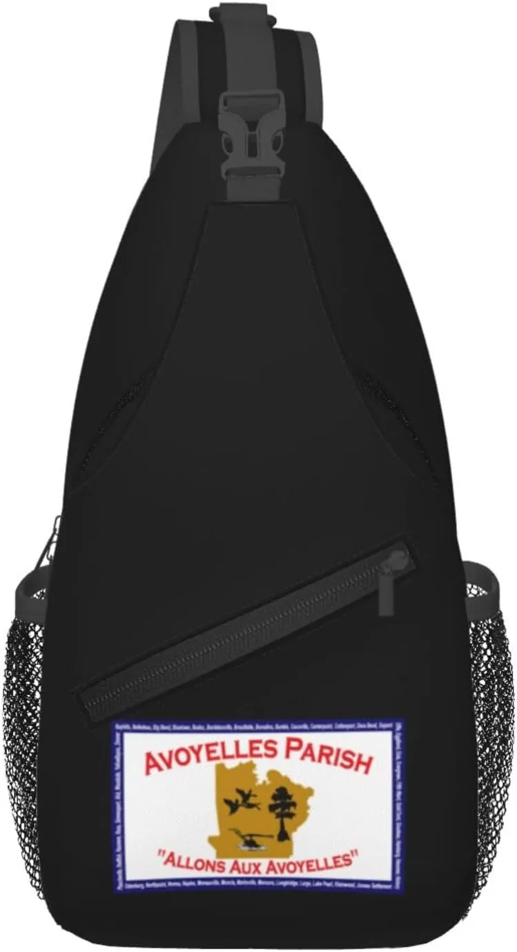 Flag Of Avoyelles Parish, Louisiana Crossbody Bags For Women Men Chest Backpack Gym Shoulder Bag Travel Outdoor Sports Casual Crossbody Bags