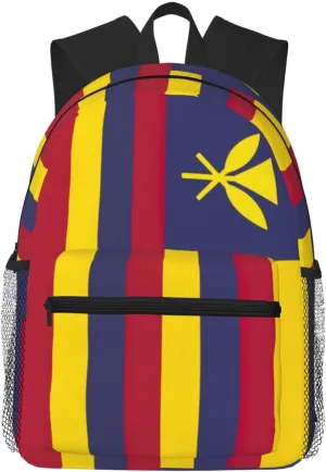 Flag of the Kingdom of Hawaii Laptop Backpack,Bookbag for College Work Travel Security Classical Basic Travel Backpack