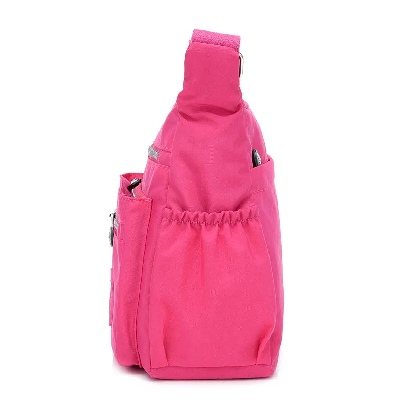 Floral Lightweight Nylon Shoulder Crossbody Bag
