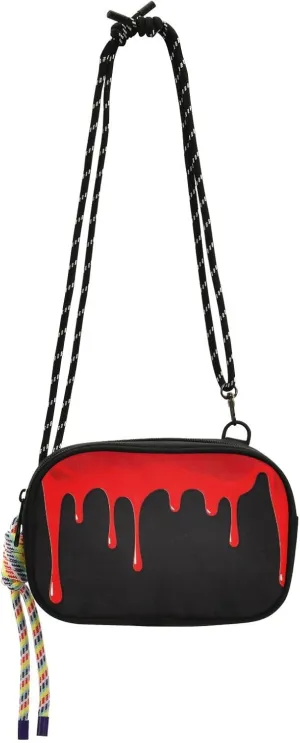 Flowing Pigment Red Black Art Cross Body Purse Womens Practical with Credit Card Slots Cell Phone Bag Take a walk bolsos economicos para dama