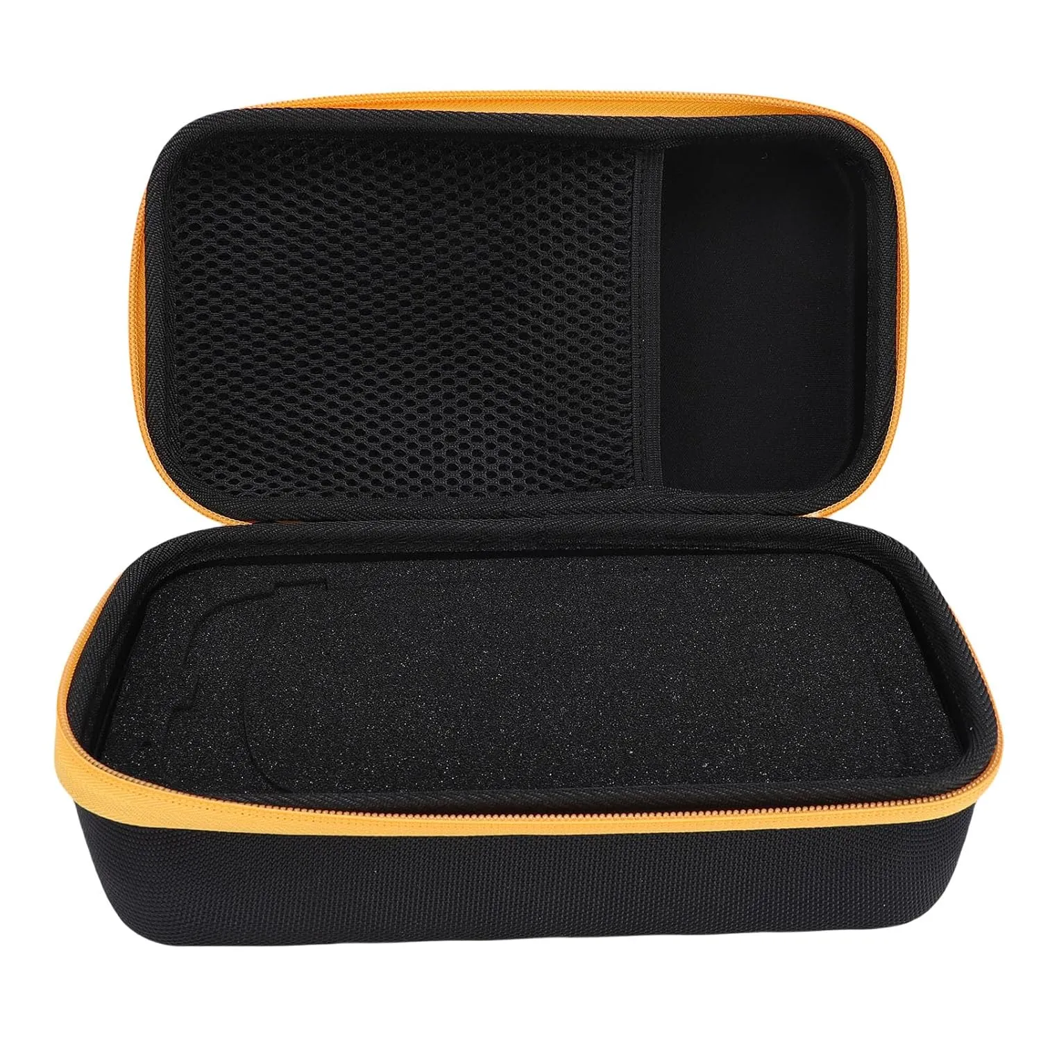Fockety Hard Case for 117 115 116 114 113 177 for F15B   F17B   F18B  , Portable Hard Storage Case with DIY Foam & Yellow Zip for Handheld Digital Multimeter and Accessories