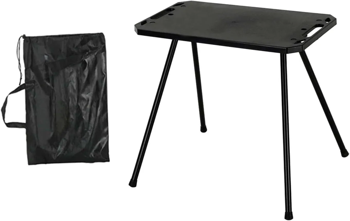 Folding Camping Table Compact Stand Portable Multipurpose Picnic Cooking Desk Camp Table for Hiking Beach Barbecue Backyard, Without Light Holder