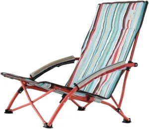Folding Chairs Low Beach Chair Portable Camping and Lounge Travel Outdoor Seat Portable Stool Balcony Home Recliner, Quick Storage Portable Camping Chair(Color:B)