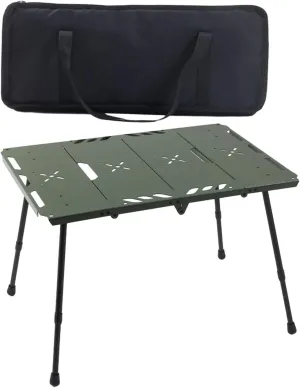 Folding Table, Aluminum, Portable Stable Ultralight Compact with Legs Camping Table for Backpacking Garden Outdoor