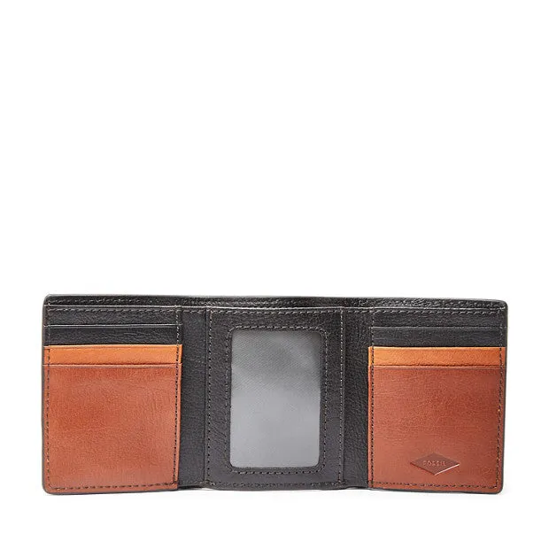 Fossil SML1436016 Easton RFID Trifold Black Multi