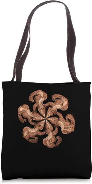Fractal Spiral Geometry Optical Illusion Tote Bag