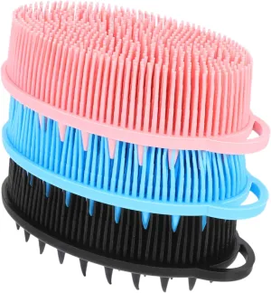 FRCOLOR 3Pcs Exfoliating Bath Brush for Sensitive Skin Scalp Massaging Gentle Cleansing for All Skin Types