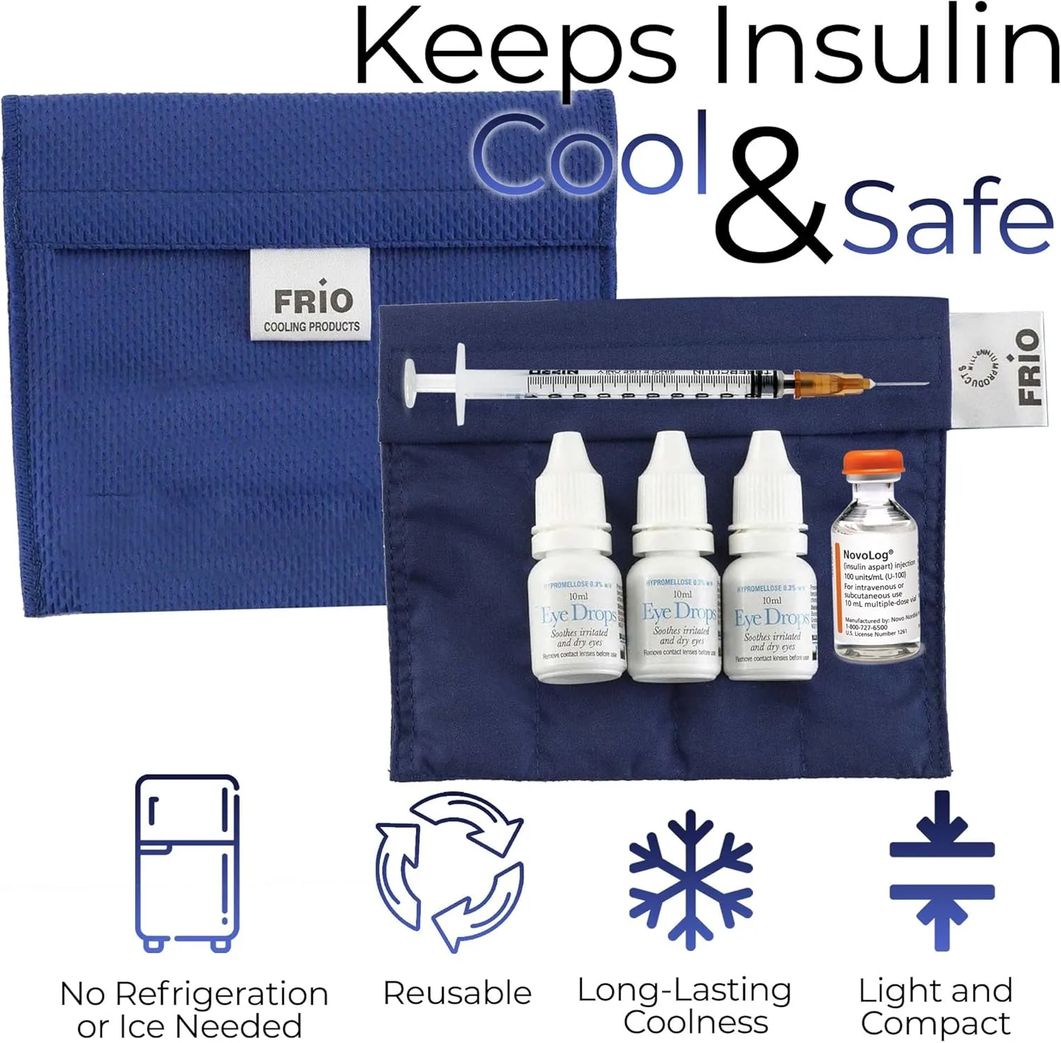 FRIO Extra Small Insulin Cooling Case - Wallet for Long Lasting Cooling System - TSA Approved